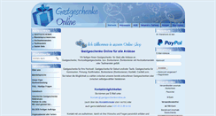 Desktop Screenshot of gastgeschenkeonline.de